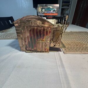 Artistic Metal Airport Sculpture Vintage